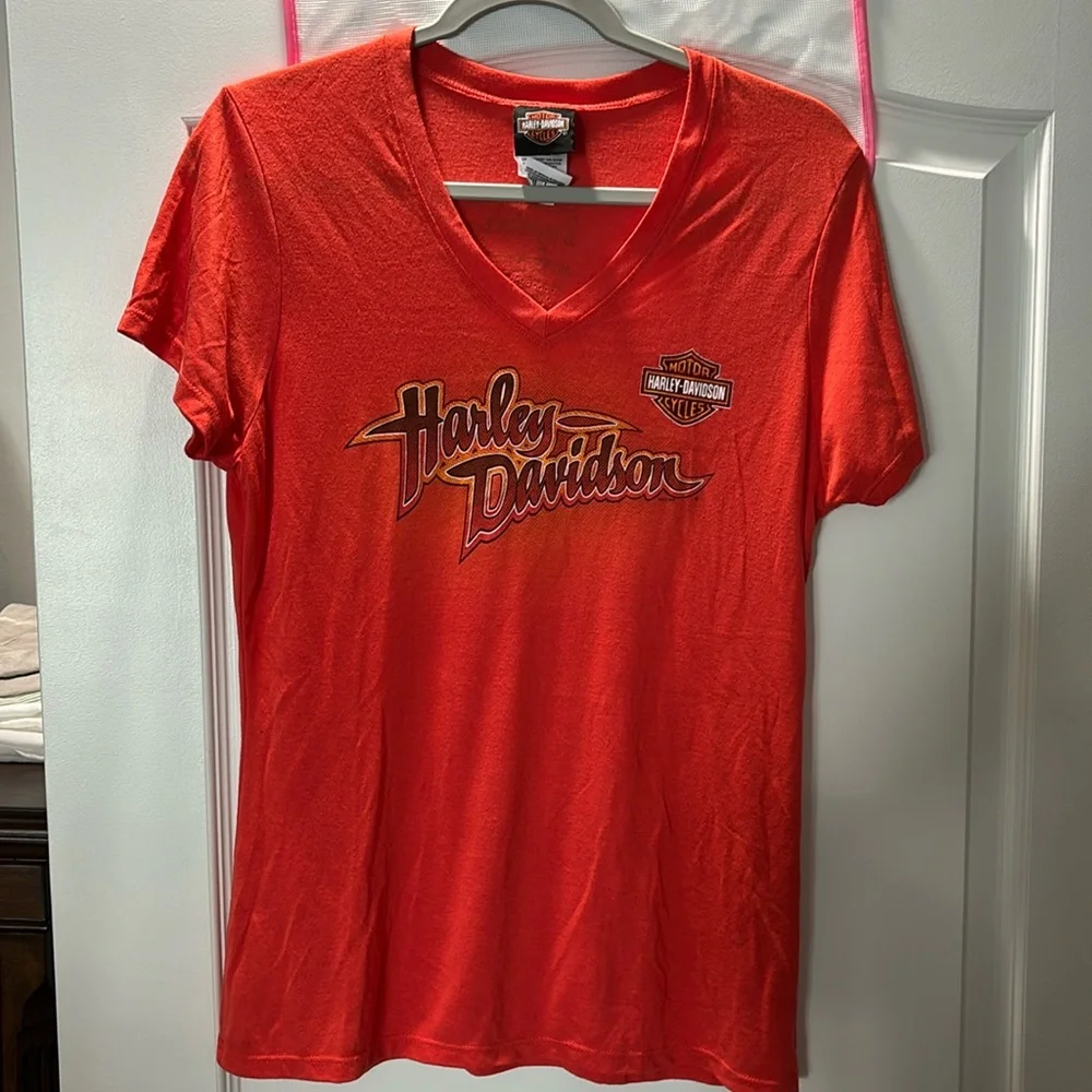 Ladies short sleeve tshirt Harley Davidson - Picture 1 of 6